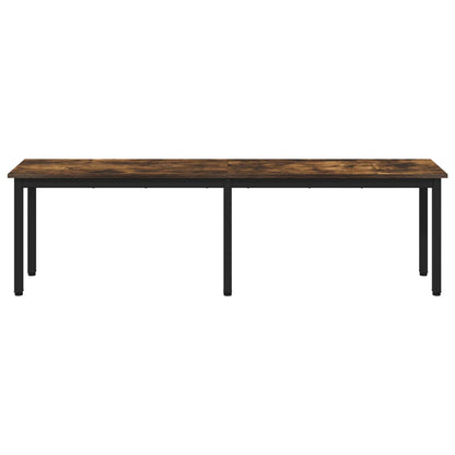 vidaXL Bench Smoke Oak 160 x 35 x 45 cm Engineered Wood 5