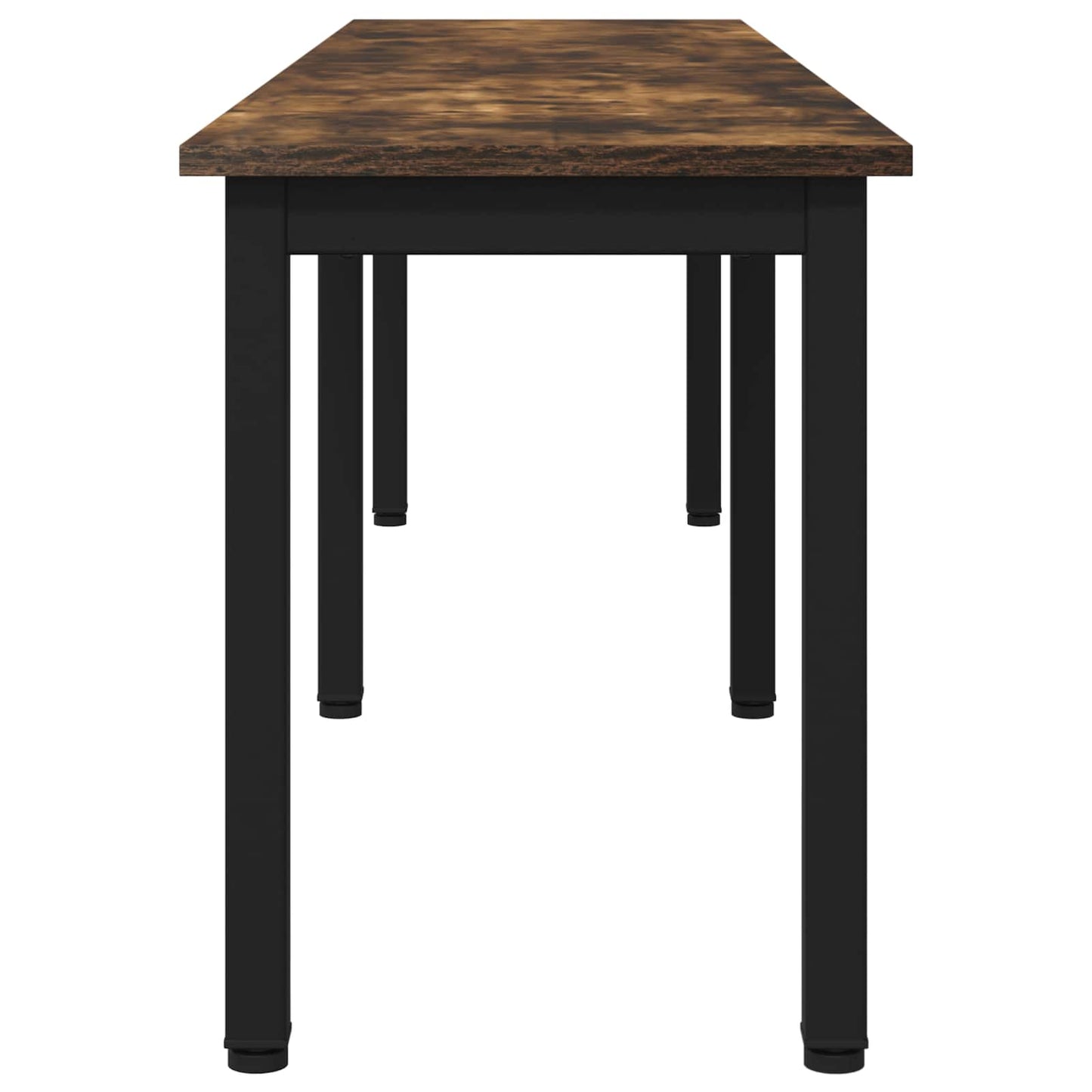 vidaXL Bench Smoke Oak 160 x 35 x 45 cm Engineered Wood 6
