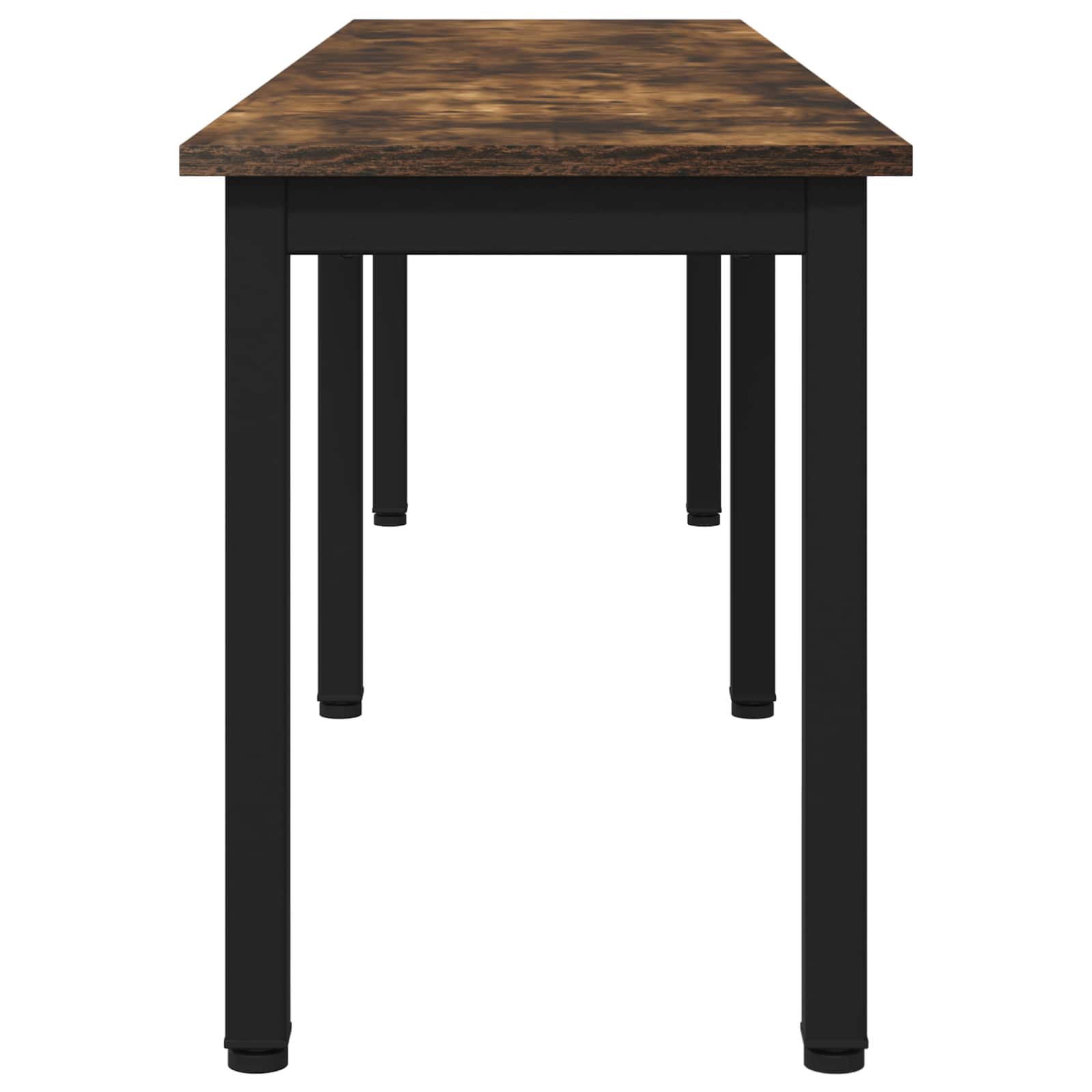 vidaXL Bench Smoke Oak 160 x 35 x 45 cm Engineered Wood 6