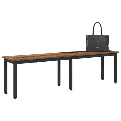 vidaXL Bench Old Wood 160 x 35 x 45 cm Engineered Wood 3