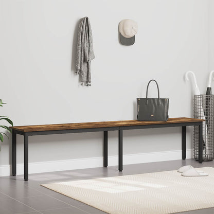 vidaXL Bench Smoke Oak 200 x 35 x 45 cm Engineered Wood 4