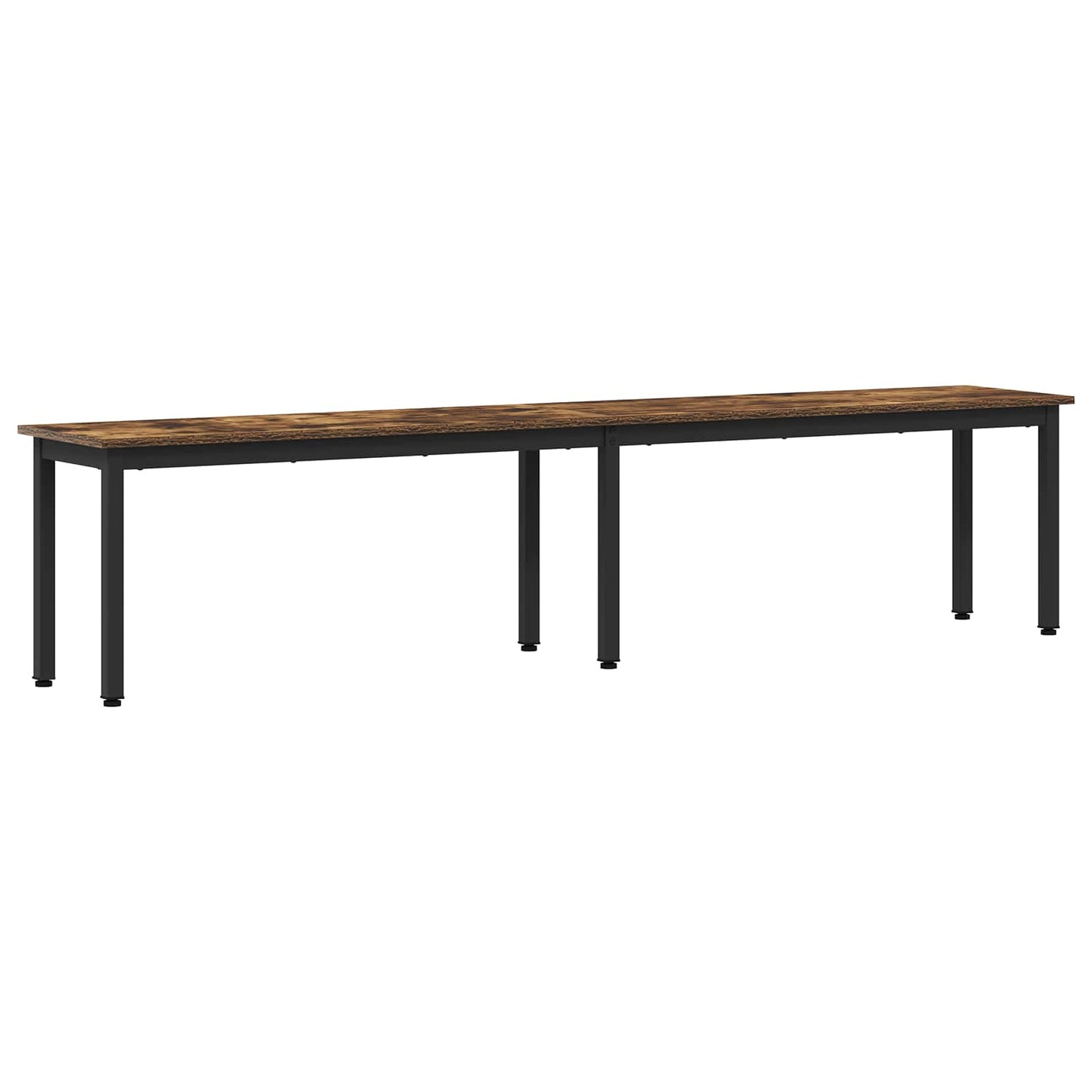 vidaXL Bench Smoke Oak 200 x 35 x 45 cm Engineered Wood 2