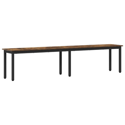 vidaXL Bench Smoke Oak 200 x 35 x 45 cm Engineered Wood 2
