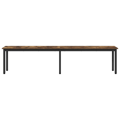 vidaXL Bench Smoke Oak 200 x 35 x 45 cm Engineered Wood 5