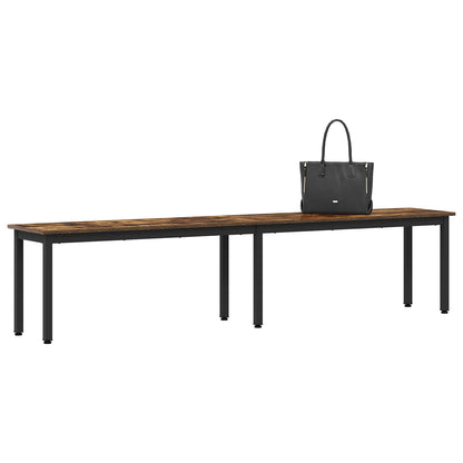vidaXL Bench Smoke Oak 200 x 35 x 45 cm Engineered Wood 3