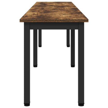 vidaXL Bench Smoke Oak 200 x 35 x 45 cm Engineered Wood 6