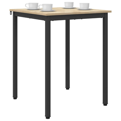 vidaXL Dining Tables 60 x 60 x 75 cm Engineered Wood Sonoma Oak Square 3