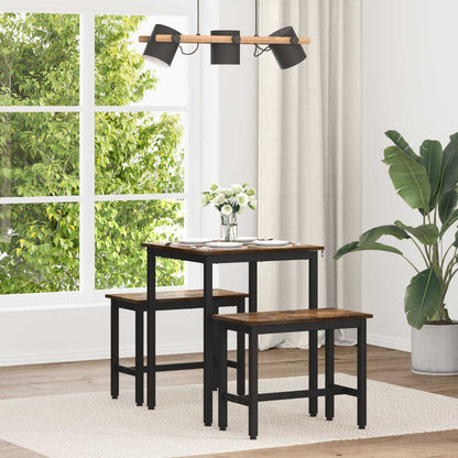vidaXL Dining Tables 60 x 60 x 75 cm Engineered Wood Smoked Oak Square 1