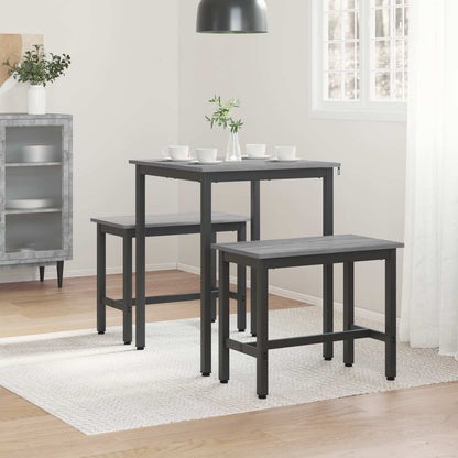 vidaXL Dining Tables 60 x 60 x 75 cm Engineered Wood Grey Sonoma 4