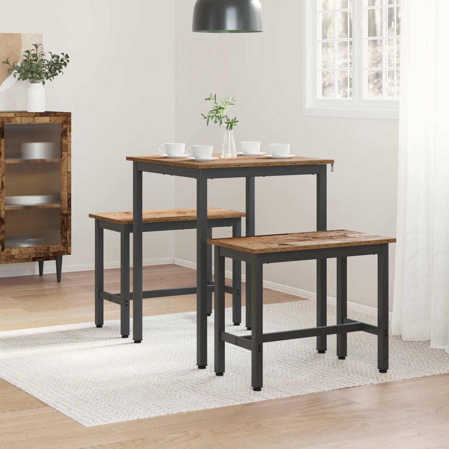 vidaXL Dining Tables 60 x 60 x 75 cm Engineered Wood Oak Wood Square 4