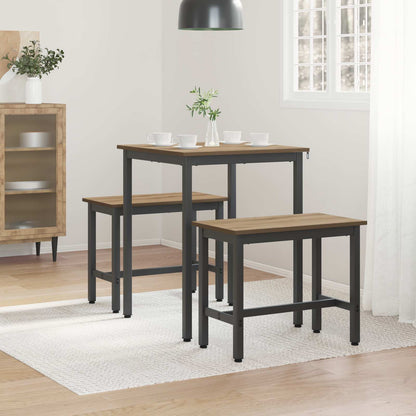 vidaXL Dining Tables 60 x 60 x 75 cm Engineered Wood Artisan Oak 4
