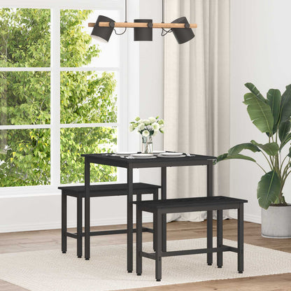 vidaXL Dining Tables 70 x 70 x 75 cm Engineered Wood Black Oak Square 1
