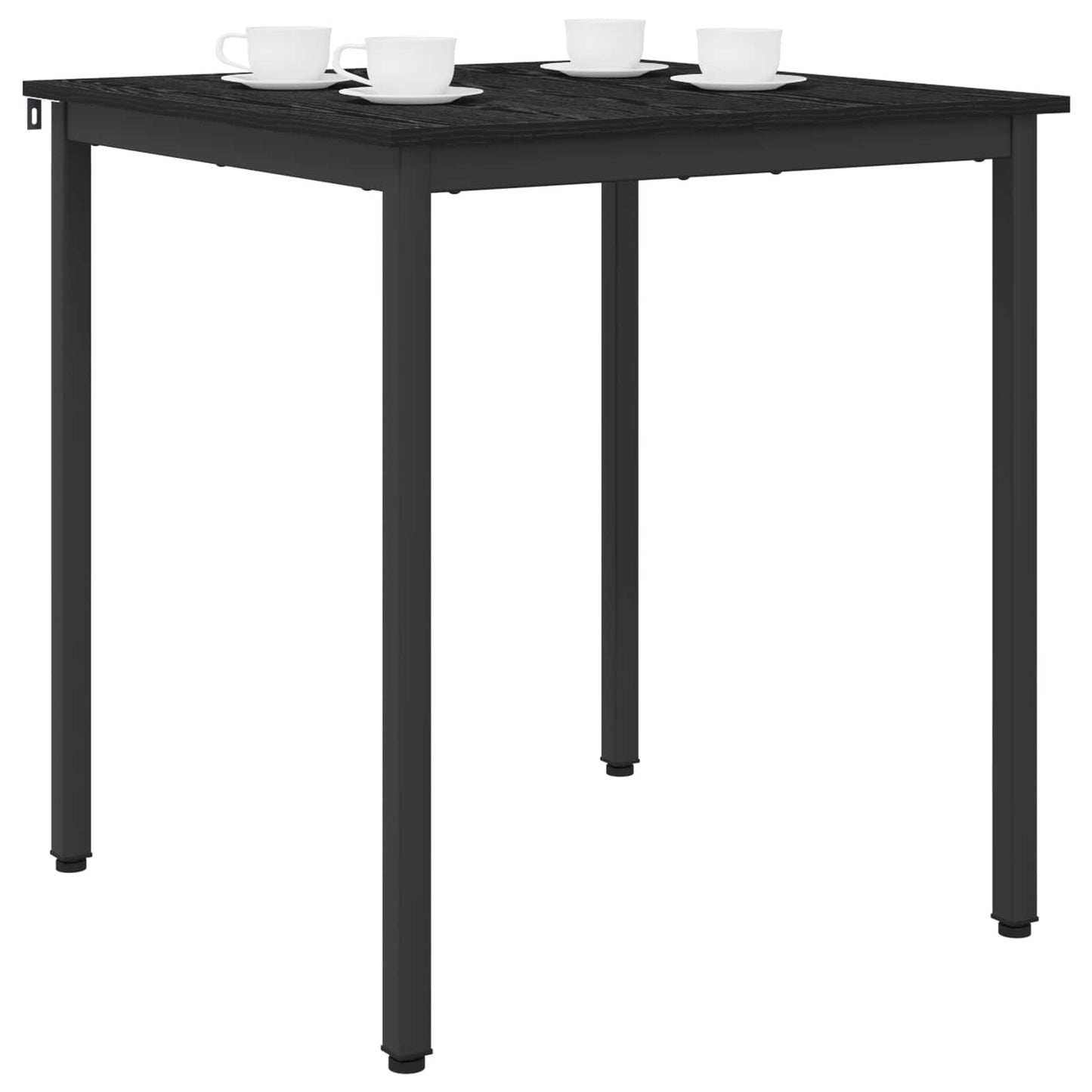 vidaXL Dining Tables 70 x 70 x 75 cm Engineered Wood Black Oak Square 3