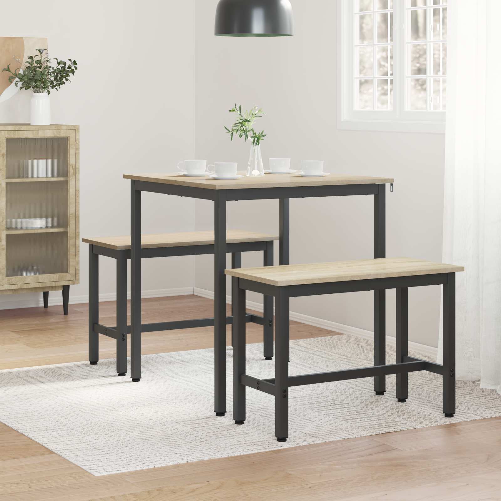 vidaXL Dining Tables 70 x 70 x 75 cm Engineered Wood Sonoma Oak Square 4