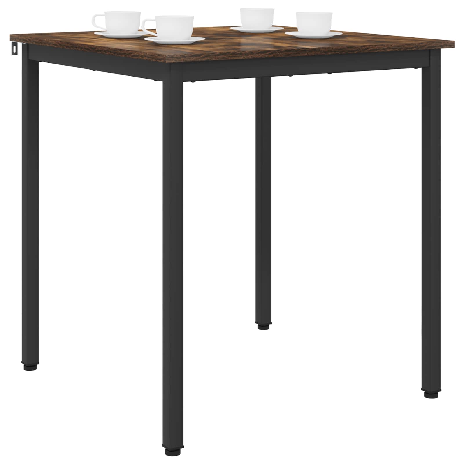 vidaXL Dining Tables 70 x 70 x 75 cm Engineered Wood Smoked Oak Square 3