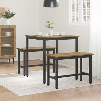 vidaXL Dining Tables 70 x 70 x 75 cm Engineered Wood Artisan Oak 4