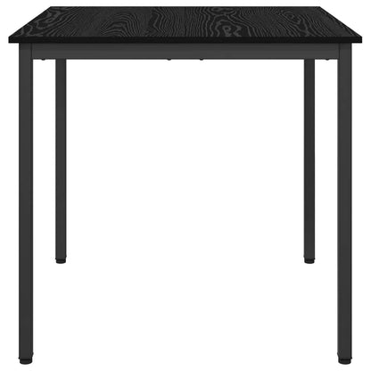 vidaXL Dining Tables 80 x 80 x 75 cm Engineered Wood Black Oak Square 6