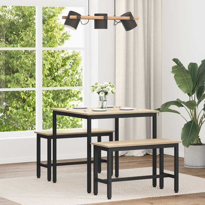 vidaXL Dining Tables 80 x 80 x 75 cm Engineered Wood Sonoma Oak Square 1