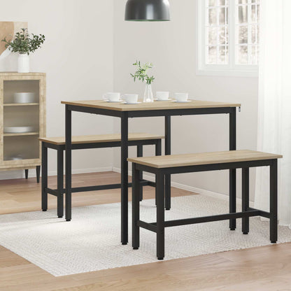 vidaXL Dining Tables 80 x 80 x 75 cm Engineered Wood Sonoma Oak Square 4