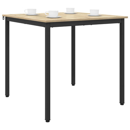 vidaXL Dining Tables 80 x 80 x 75 cm Engineered Wood Sonoma Oak Square 3