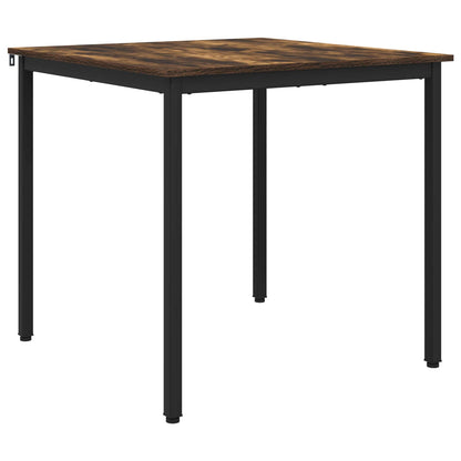 vidaXL Dining Tables 80 x 80 x 75 cm Engineered Wood Smoked Oak Square 2