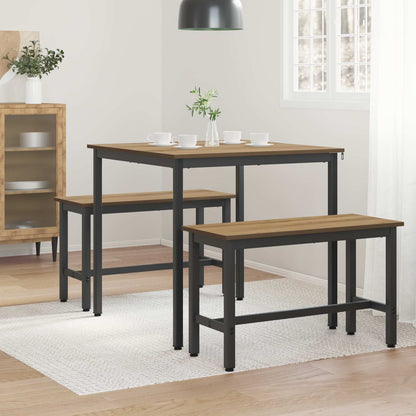 vidaXL Dining Tables 80 x 80 x 75 cm Engineered Wood Artisan Oak 4