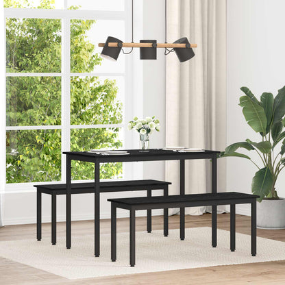 vidaXL Dining Tables 110 x 55 x 75 cm Engineered Wood Black Oak 1