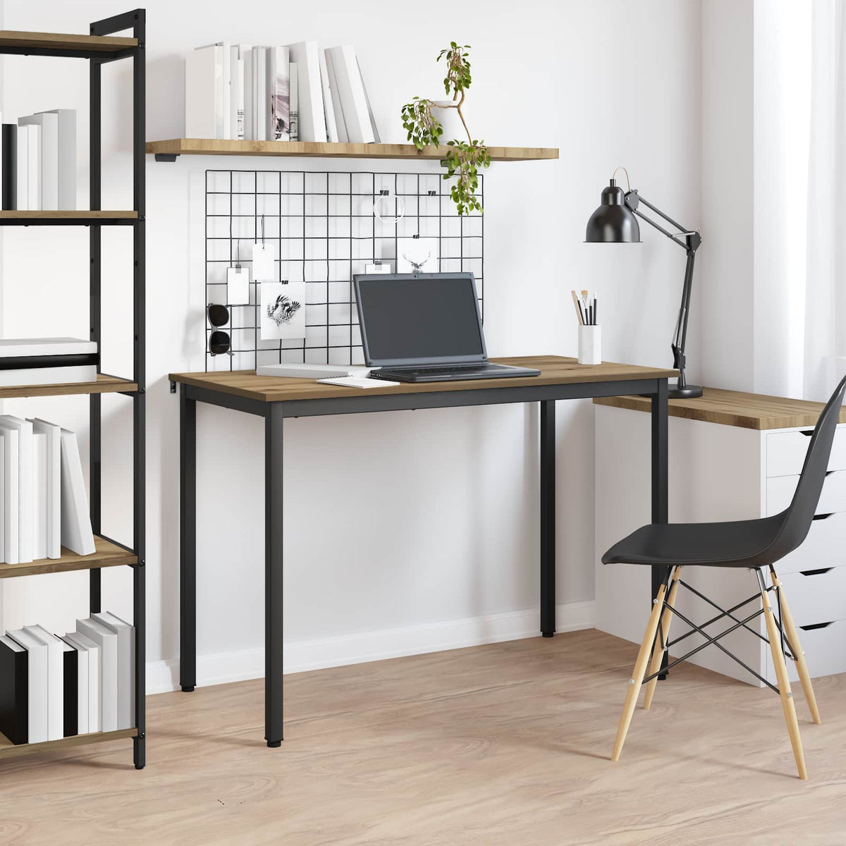 vidaXL Dining Tables 110 x 55 x 75 cm Engineered Wood Artisan Oak 4