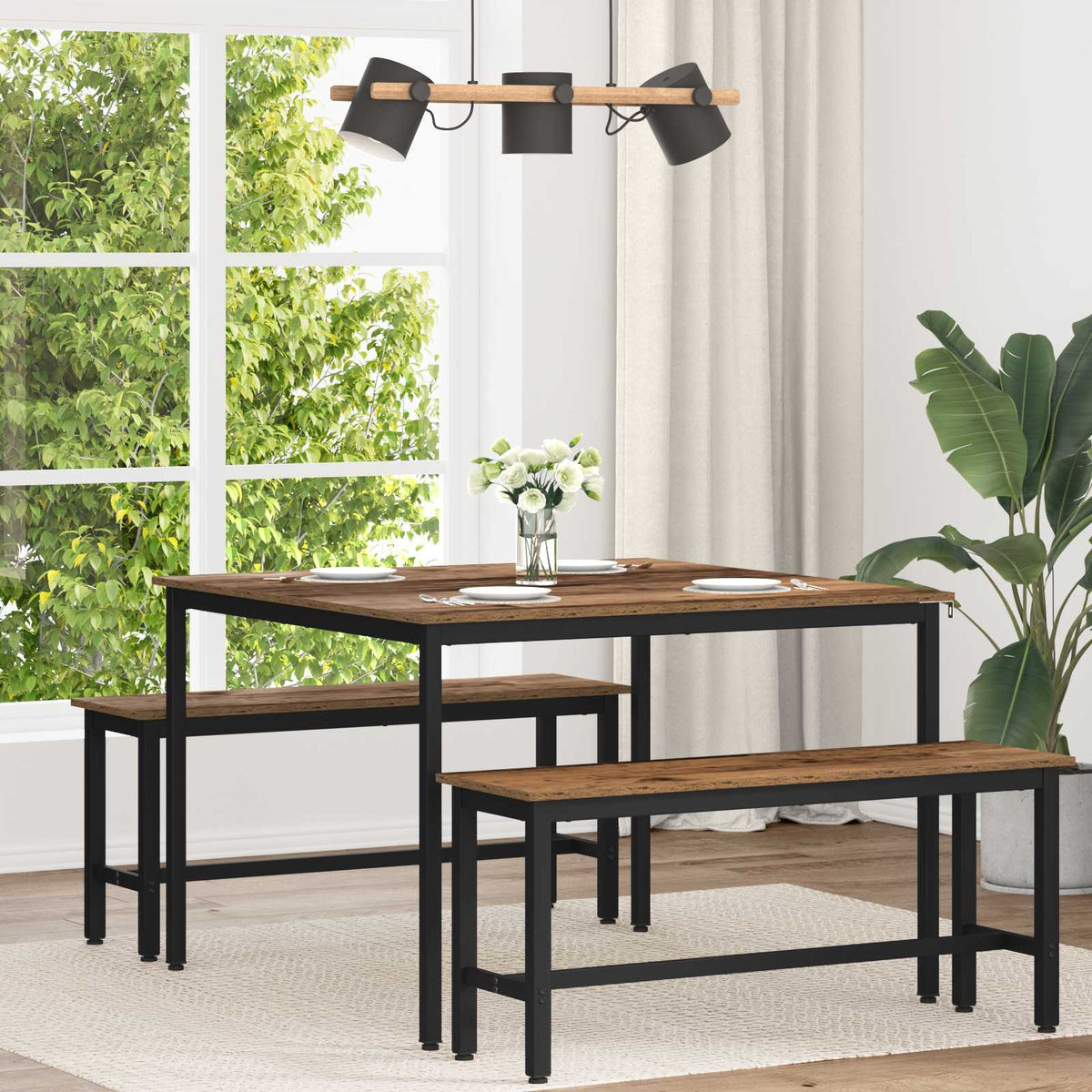 vidaXL Dining Tables Engineered Wood Old Wood