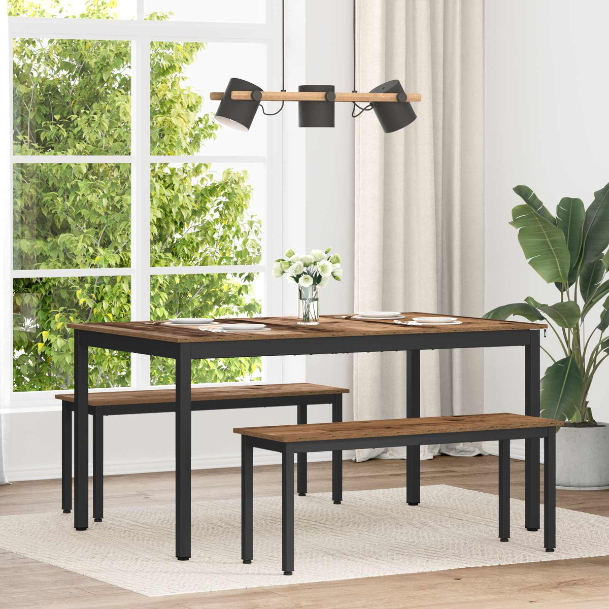vidaXL Dining Tables Engineered Wood Old Wood