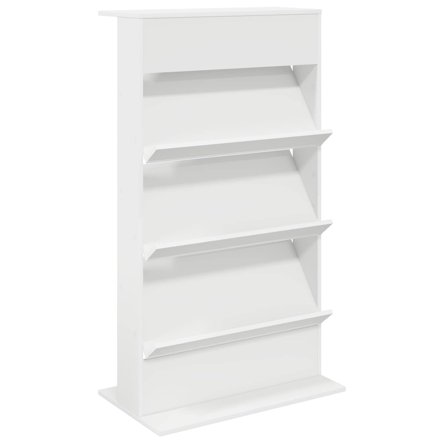 vidaXL Magazine Rack White 70 x 41 x 126 cm Engineered Wood 2