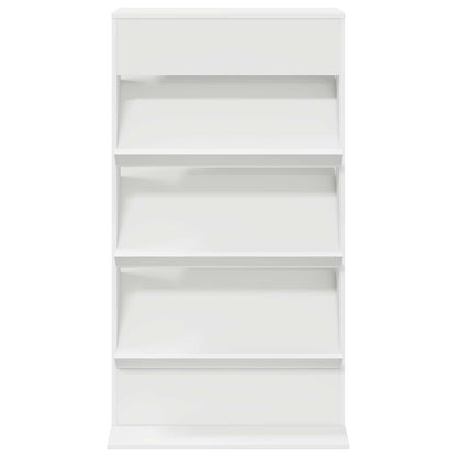 vidaXL Magazine Rack White 70 x 41 x 126 cm Engineered Wood 5