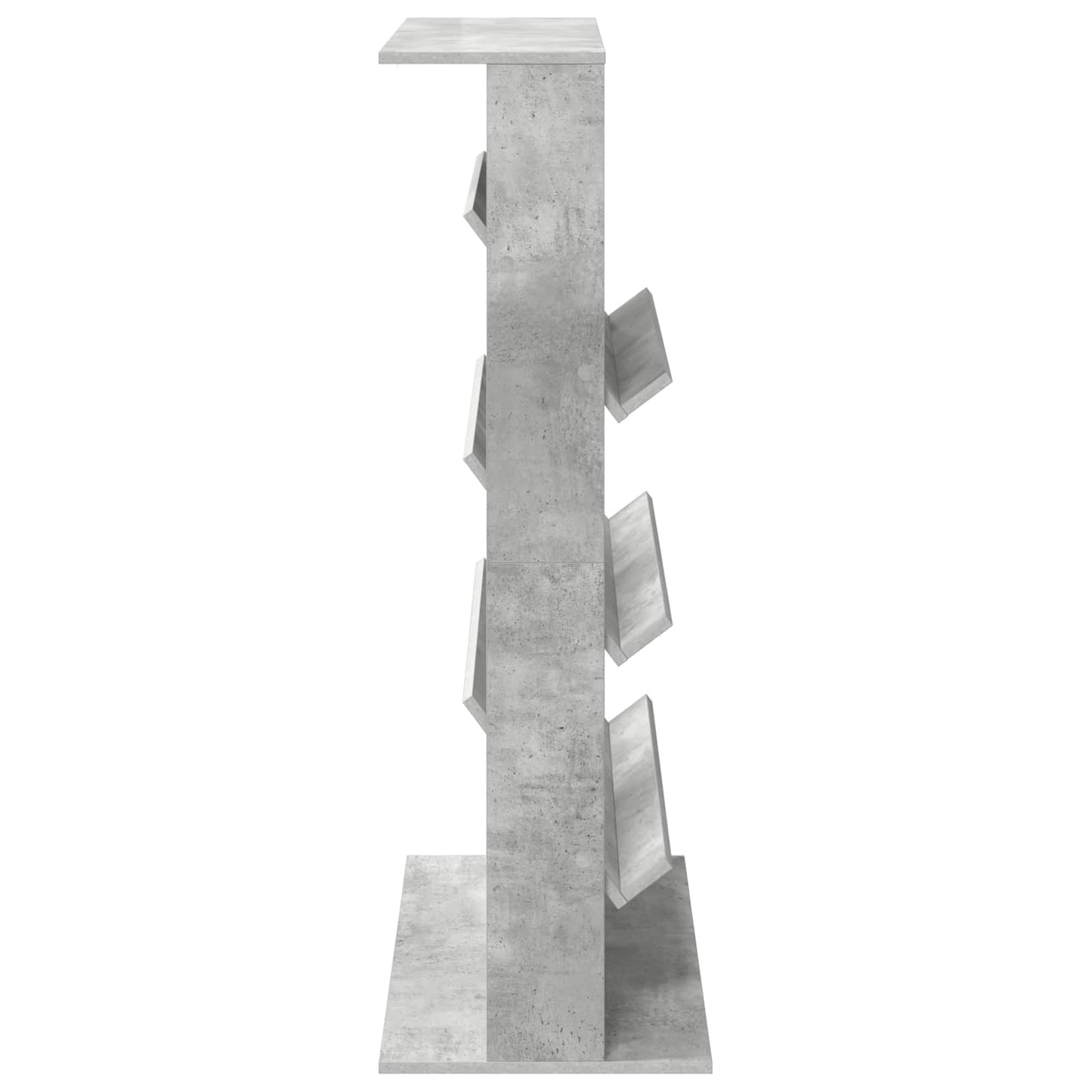 vidaXL Magazine Rack Concrete Grey 70 x 41 x 126 cm Engineered Wood 6