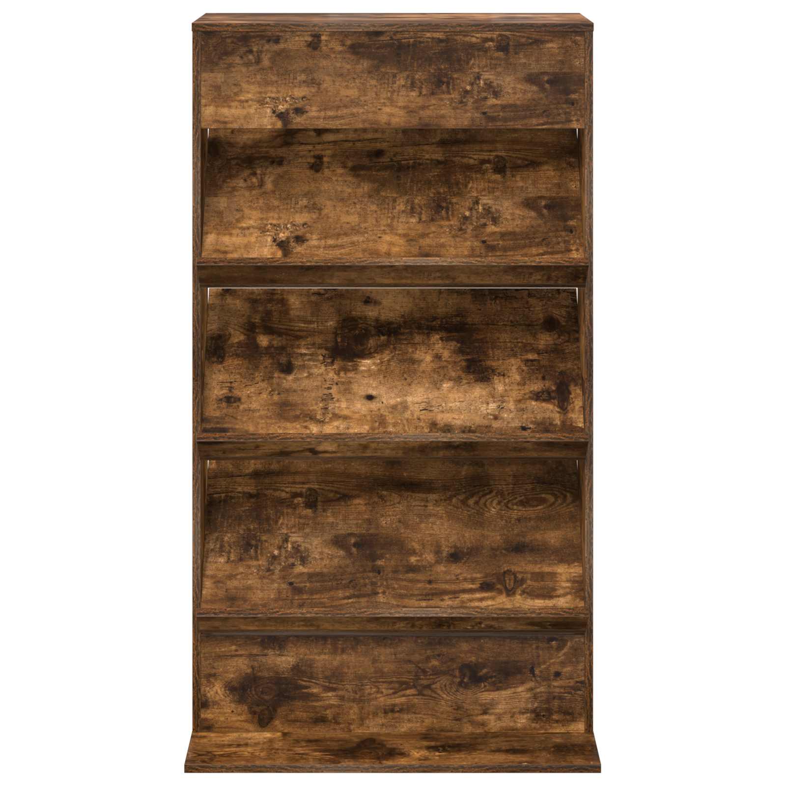 vidaXL Magazine Rack Smoked Oak 70 x 41 x 126 cm Engineered Wood 5