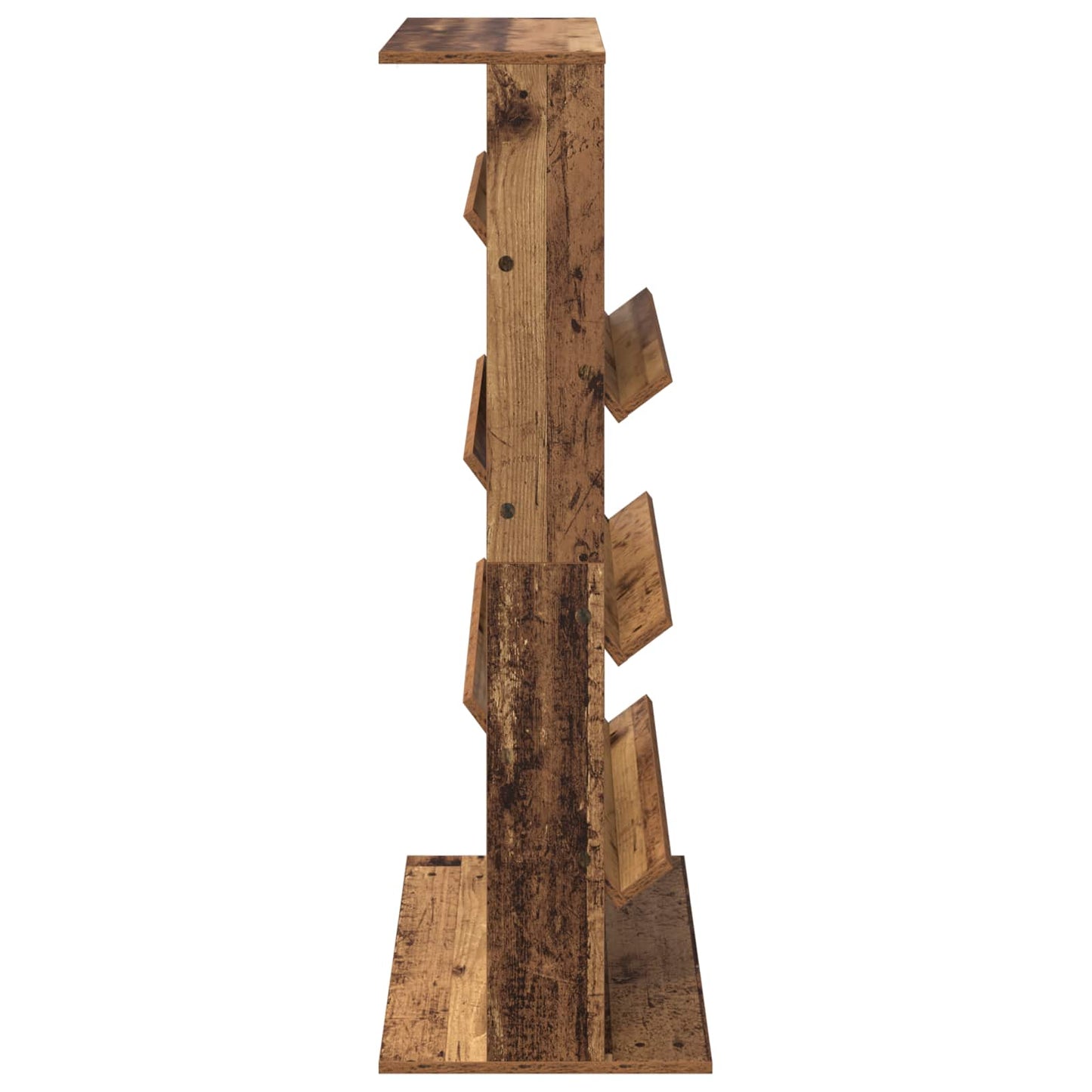 vidaXL Magazine Rack Old Wood 70 x 41 x 126 cm Engineered Wood 6
