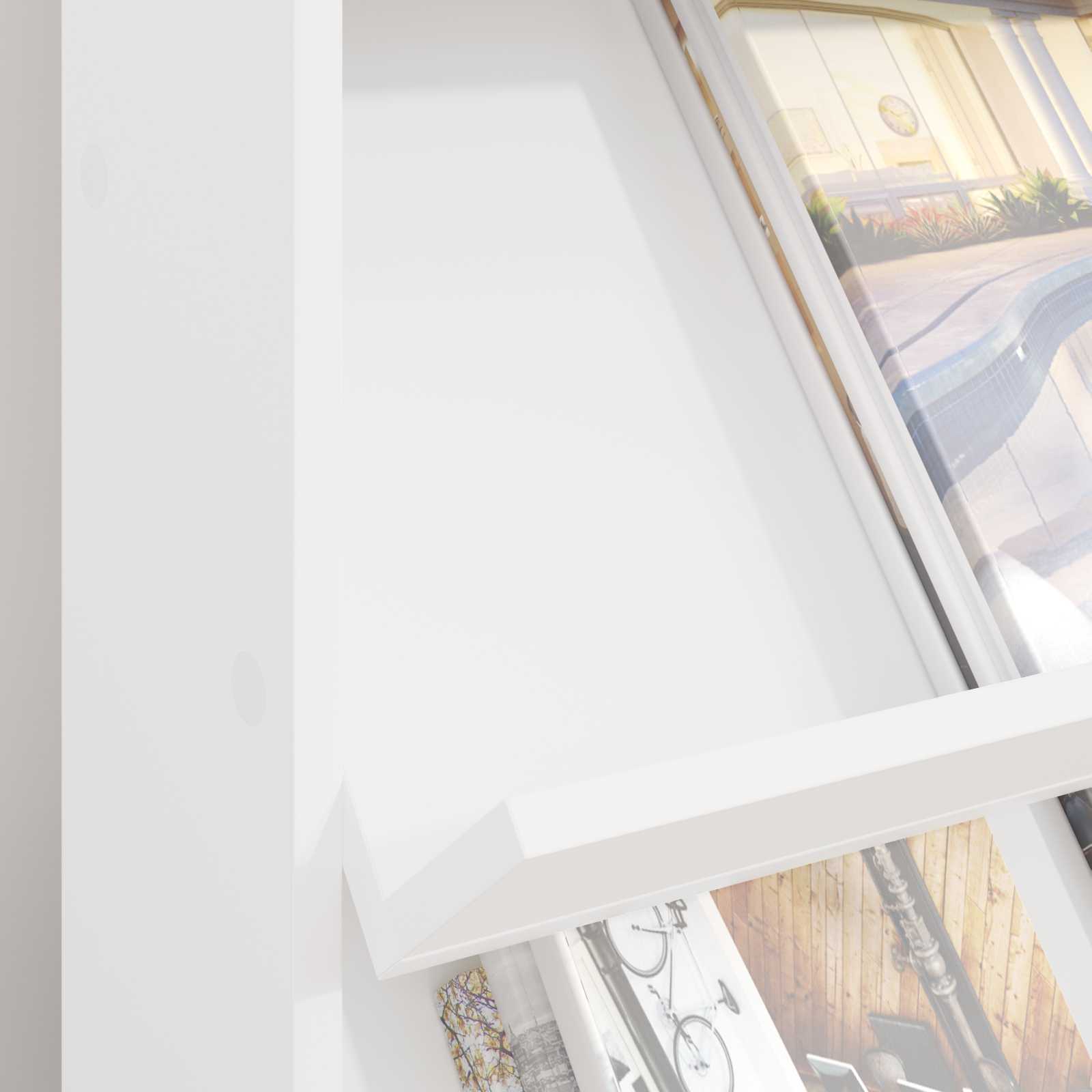 vidaXL Magazine Rack White 70 x 41 x 96 cm Engineered Wood 4