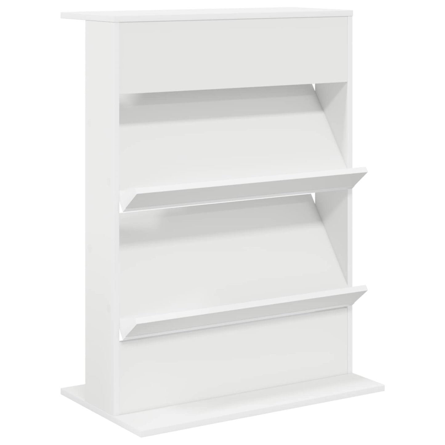 vidaXL Magazine Rack White 70 x 41 x 96 cm Engineered Wood 2