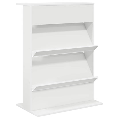 vidaXL Magazine Rack White 70 x 41 x 96 cm Engineered Wood 2