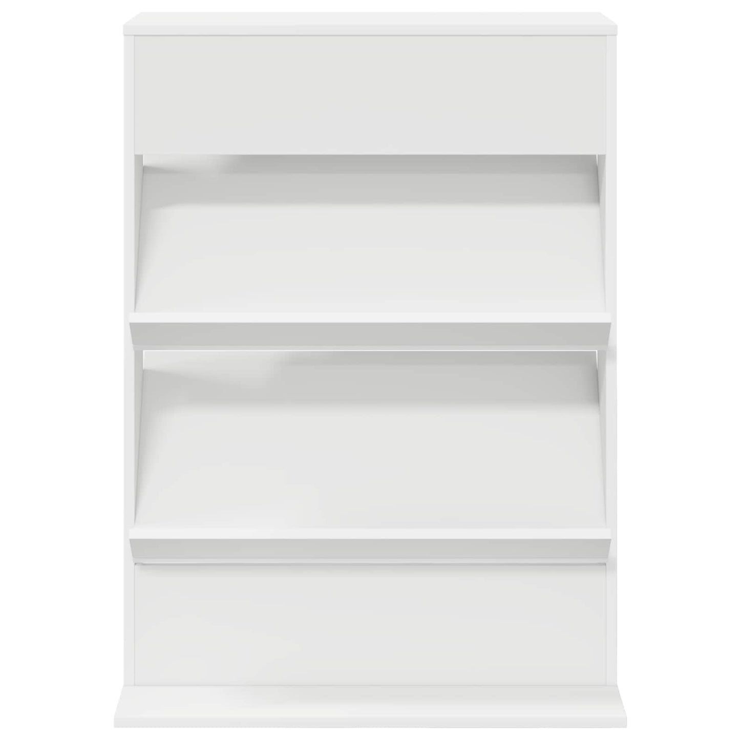 vidaXL Magazine Rack White 70 x 41 x 96 cm Engineered Wood 5