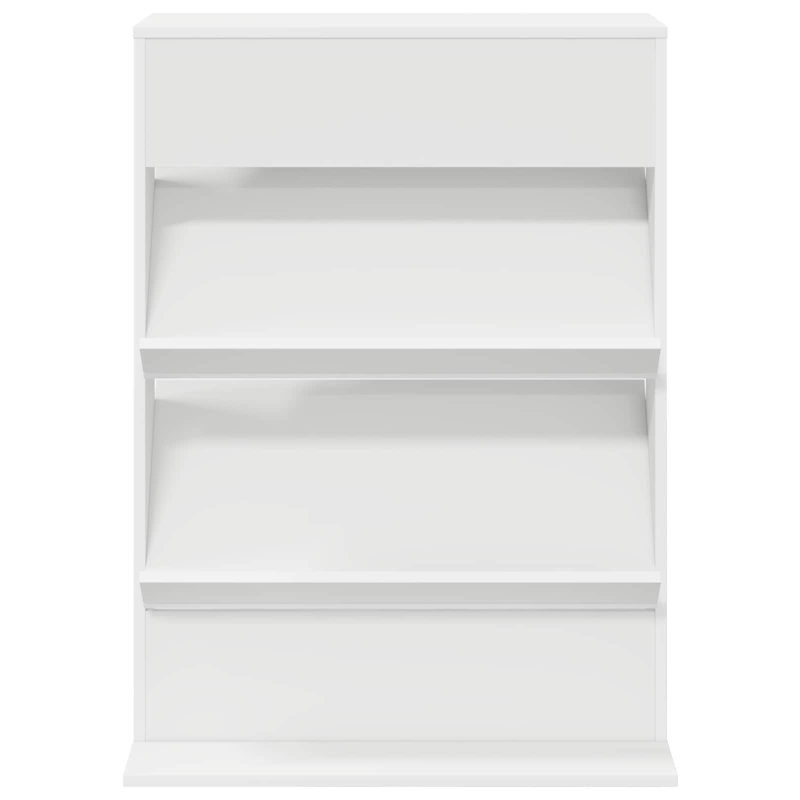 vidaXL Magazine Rack White 70 x 41 x 96 cm Engineered Wood 5