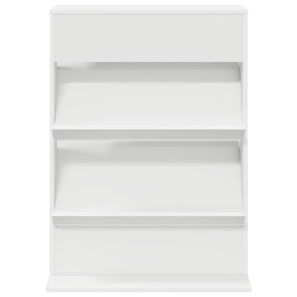 vidaXL Magazine Rack White 70 x 41 x 96 cm Engineered Wood 5