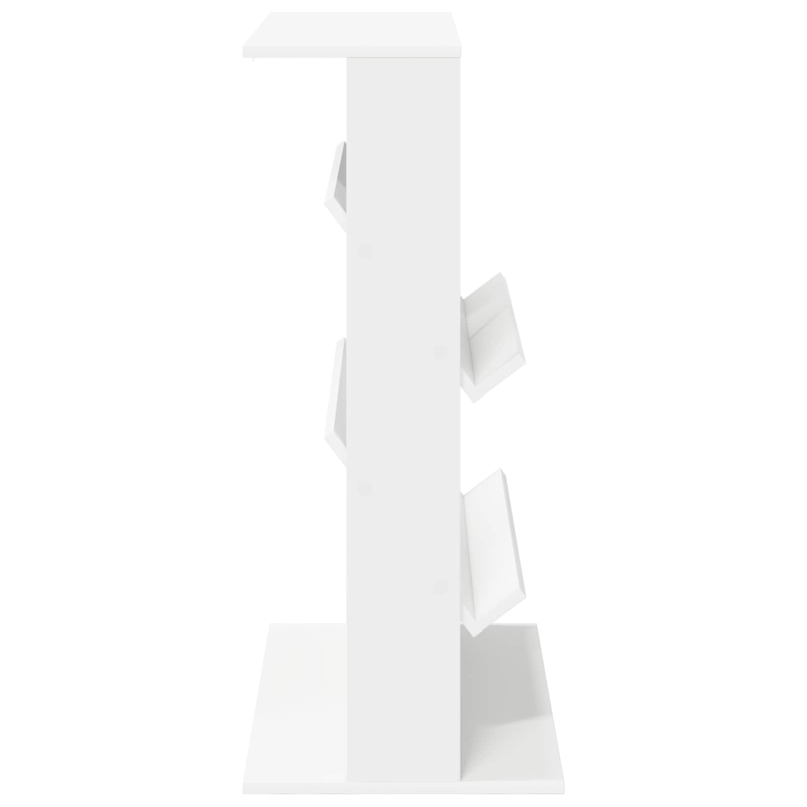 vidaXL Magazine Rack White 70 x 41 x 96 cm Engineered Wood 6
