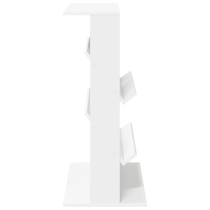 vidaXL Magazine Rack White 70 x 41 x 96 cm Engineered Wood 6