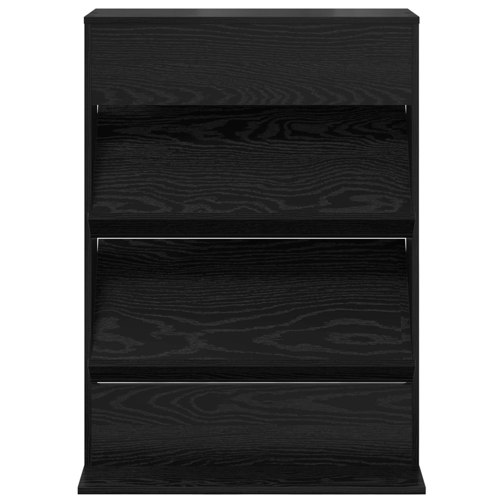 vidaXL Magazine Rack Black Oak 70 x 41 x 96 cm Engineered Wood 5