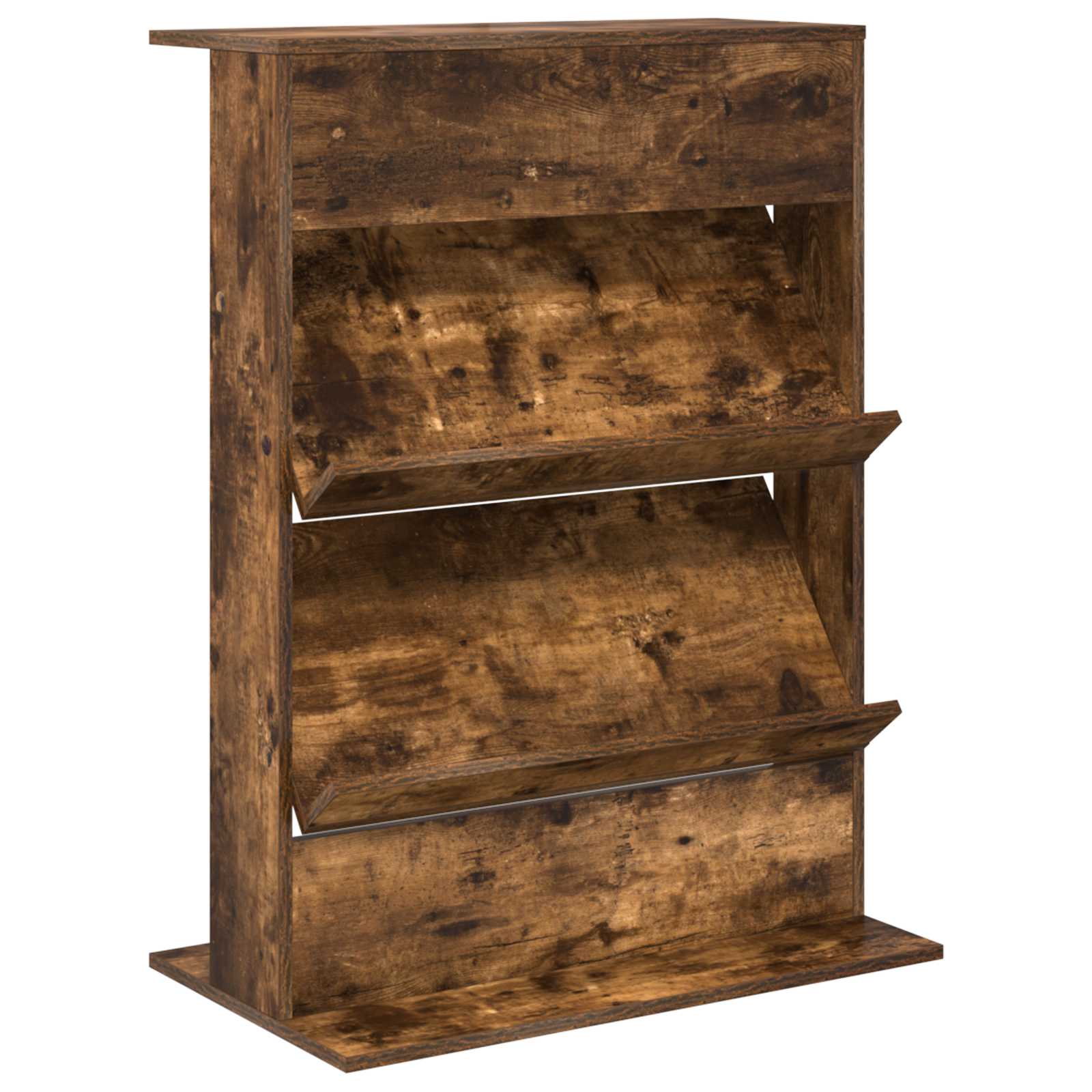 vidaXL Magazine Rack Smoked Oak 70 x 41 x 96 cm Engineered Wood 2