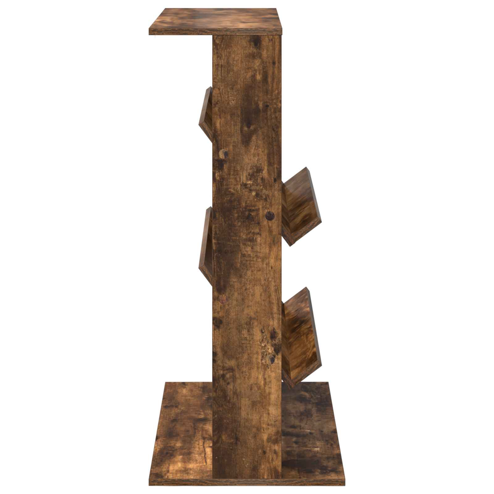 vidaXL Magazine Rack Smoked Oak 70 x 41 x 96 cm Engineered Wood 6