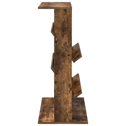 vidaXL Magazine Rack Smoked Oak 70 x 41 x 96 cm Engineered Wood 6