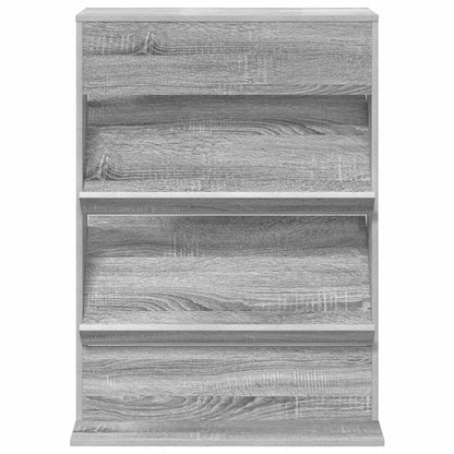 vidaXL Magazine Rack Grey Sonoma 70 x 41 x 96 cm Engineered Wood 5