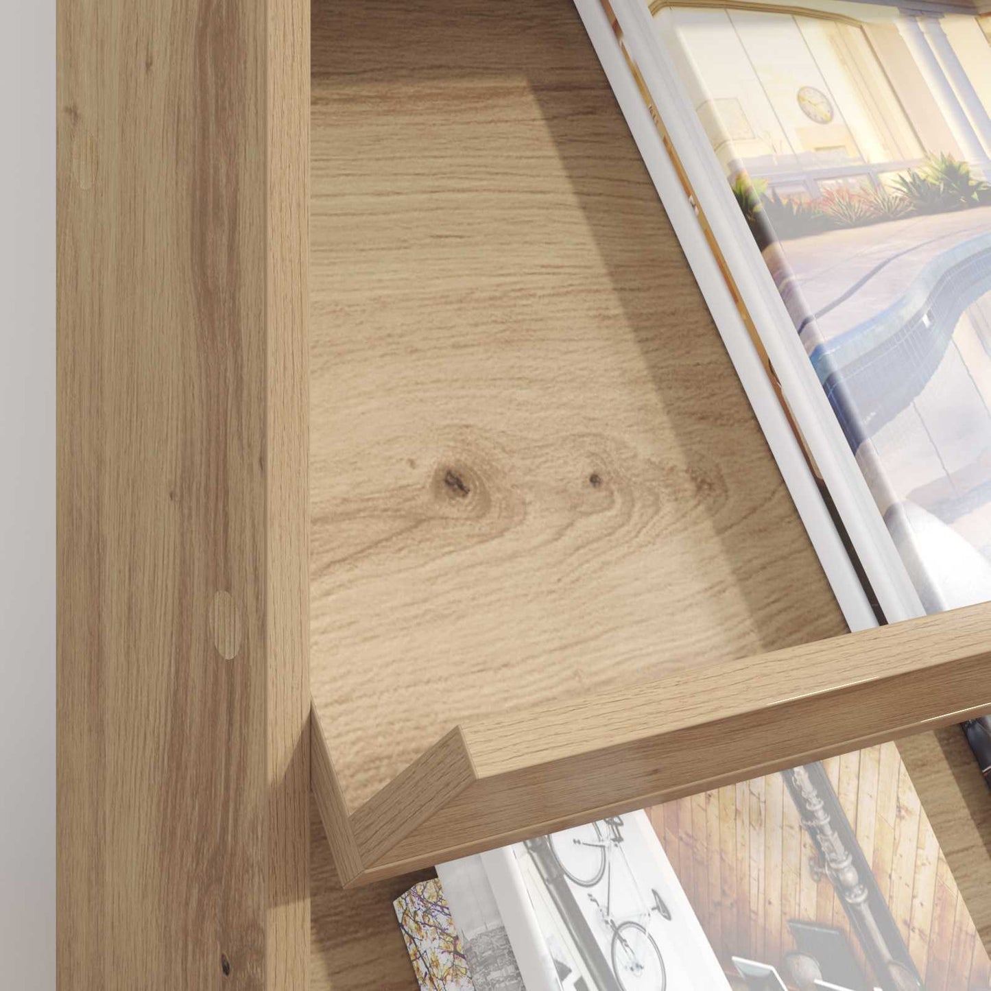vidaXL Magazine Rack Artisan Oak 70 x 41 x 96 cm Engineered Wood 4