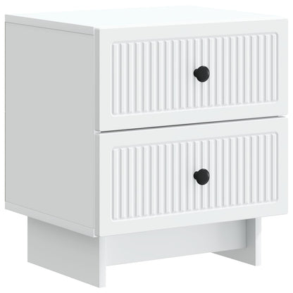 vidaXL Bedside Cabinet White 43 x 34.5 x 47.5 cm Engineered Wood 2